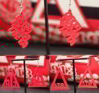 Image 1 of Red Bamboo Delta Earrings  (3 styles)