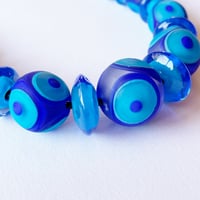 Image 3 of Cobalt/Aqua Adjustable Necklace