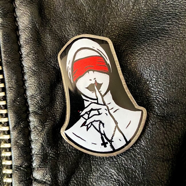 20% OFF 'Blind Nun' Eco Metal Pin