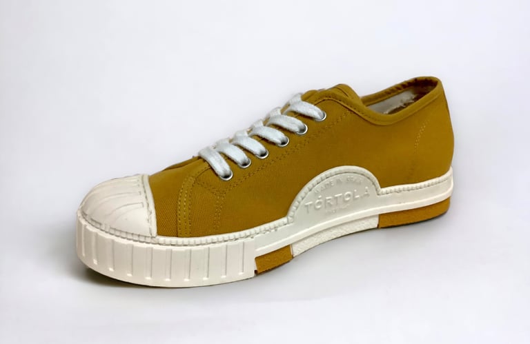 Tortola canvas mustard lo top sneaker shoes made in Spain Image 5