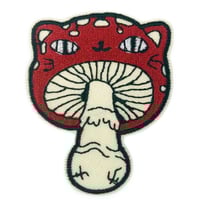 Image 3 of Amanita Mushroom Cat Patch - Cottagecore - 2.5 X 2 Inch 🍄