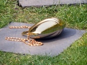 Image of Vintage shell silver and gold coloured evening bag