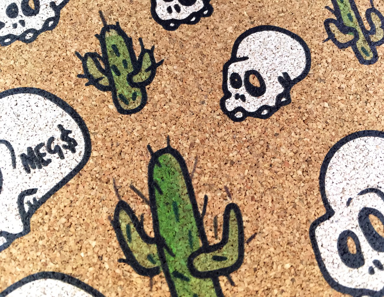 Image of Skulls and cactus (co-) Meg$ (WA)
