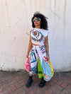 TDZ GRAPHIC GODET SKIRT
