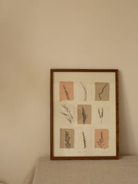 Image 1 of Grass Studies - Original Framed Monoprints - 30cm x 40cm 