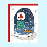 Image 1 of Kenmore Square Snow Globe Greeting Card