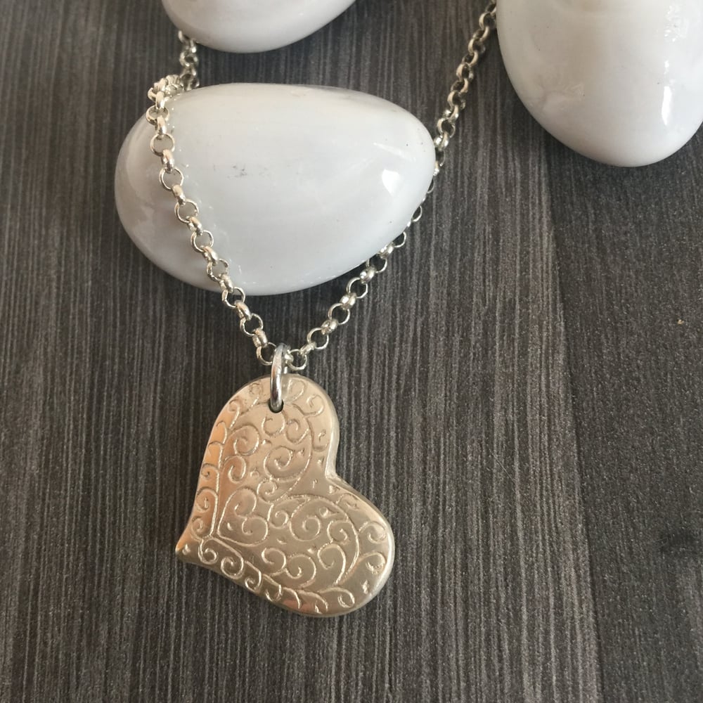 Image of Scrolled Heart Pendant