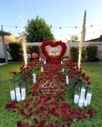 Image 3 of Red Heart flower backdrop 