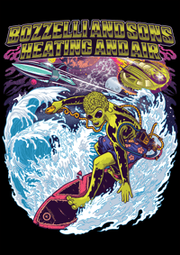 Image 2 of Alien Surfing- Shirt