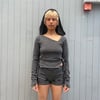 Hooded top and shorts set 