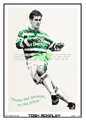 Image of TOSH McKINLAY CELTIC FC SIGNED PRINT