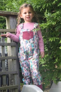 Image of Toddler Reversible Dungarees - Autumn Trees