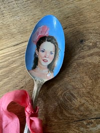 Image 1 of Miniature oil painting in antique spoon