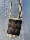 SMALL WOOL BROWN DIAMONDS PATTERN MOCHILA