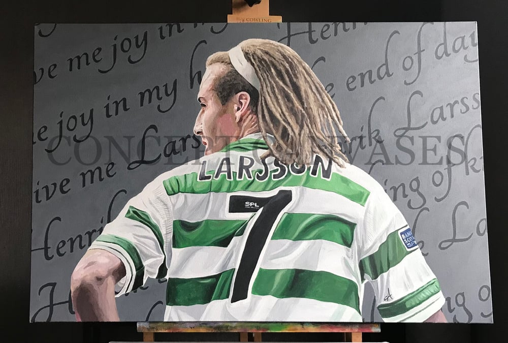 Image of ‘Henrik Larsson, King Of Kings’ Original 🍀SAVE £200