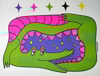 Image 2 of Star Gator Riso Print