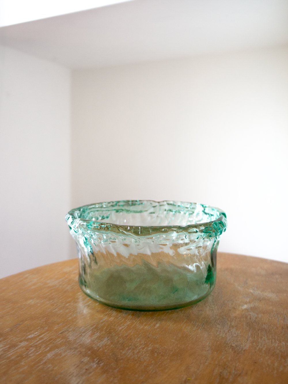 Image of icy green glass bowl