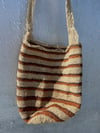 NATURAL FIQUE MOCHILA - rust/brown stripes