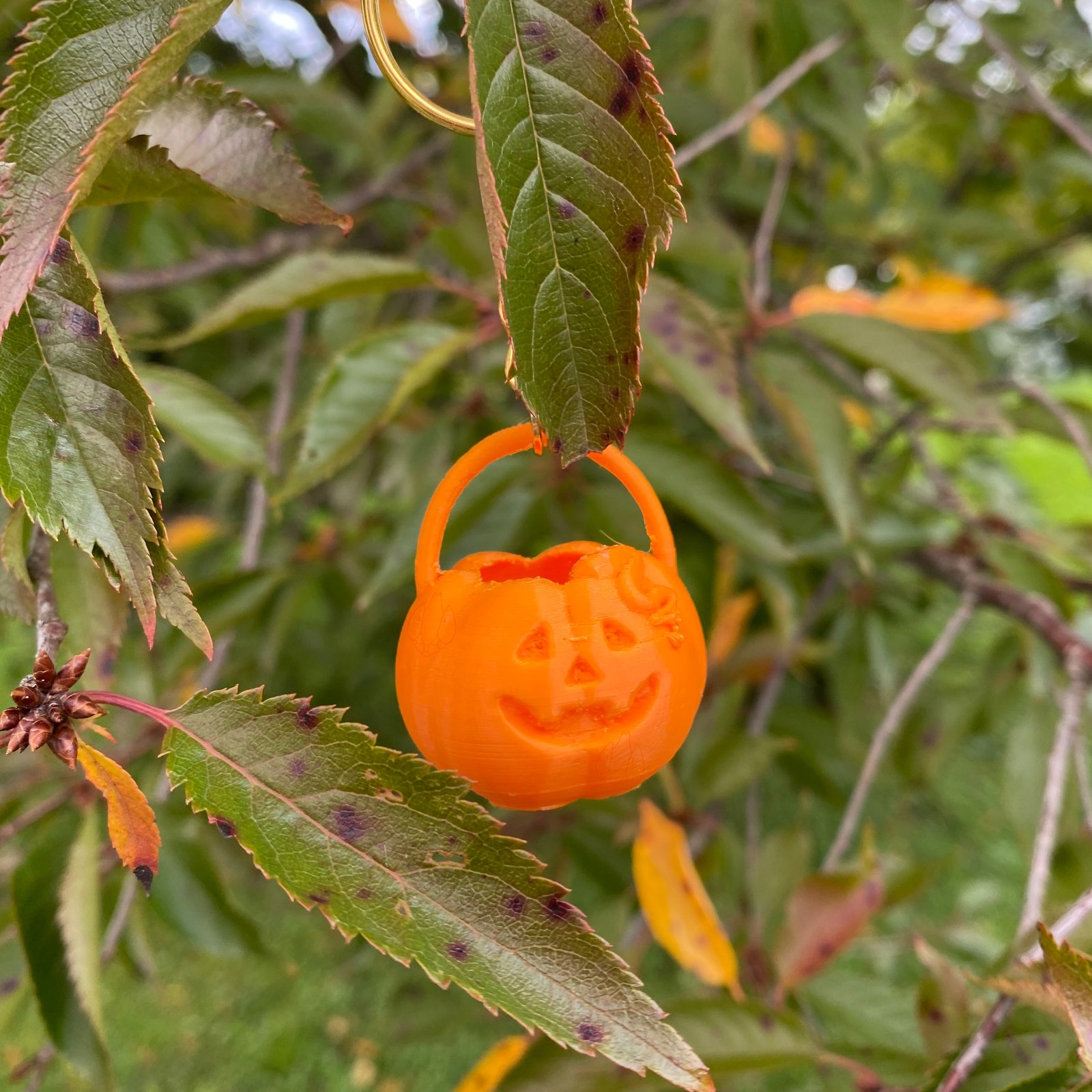 3D Printed Jack-O-Lantern Pumpkin Bucket Charms | Mantodea Market