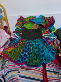 Image 4 of Various Colours- Small to Medium -Boho Tutu skirt -turquoise KIDS