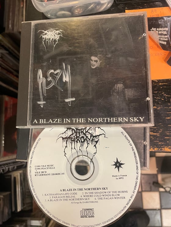Image of Darkthrone A Blaze Mega rare!! Sign Fenriz
