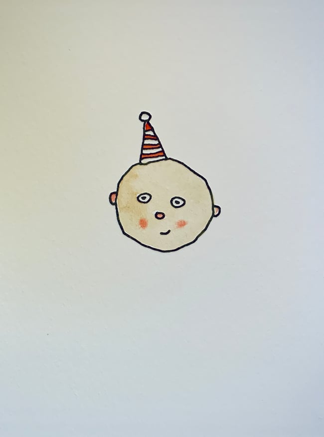 Rosy cheeked party face