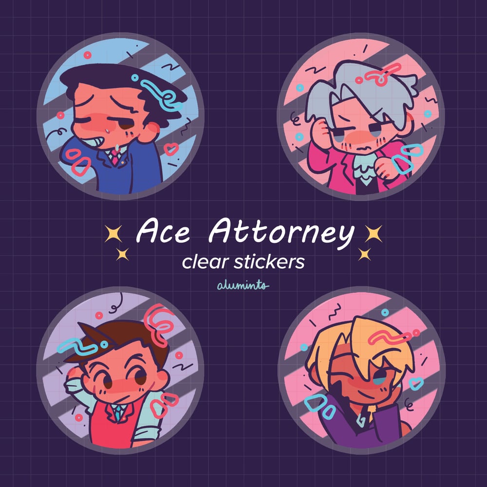 Image of Ace Attorney Clear stickers