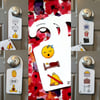 SET OF 3 / The #JUSTVISITING door-hangers