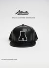 Artmatic Faux Leather Snapback (Black)