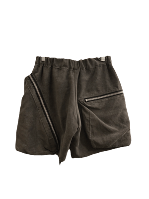HANDMADE RUST Zipper Cargo Shorts