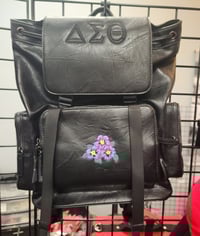 Image 1 of Vegan Leather Backpack/ Computer Bag