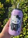 Choose Your Kitty - Iridescent Glass Can Cup with Plastic Lid