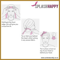 Image 4 of Splash Happy SHOWER CAP 'Navy & Blue Eye'