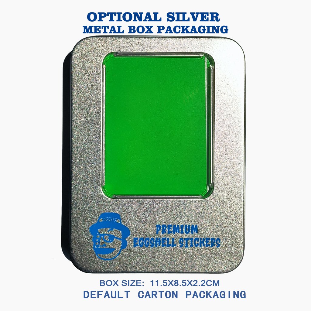 Free Shipping Worldwide Blank Fluorescent Green Eggshell Stickers 50 ...