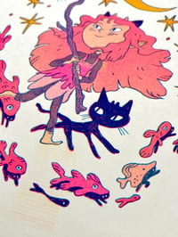 Image 2 of Demon Cat Riso Print