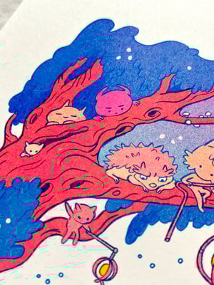 Small Bedtime Story Risograph Print 
