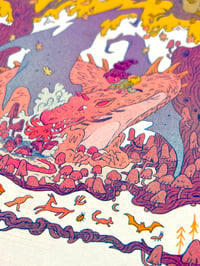 Image 2 of Fall Dragon - Risograph Print