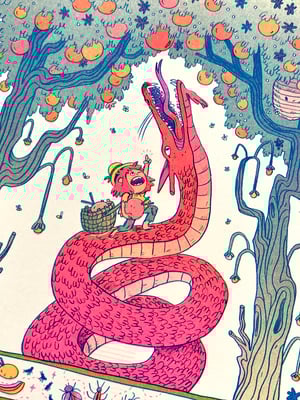 Summer Dragon Riso Print