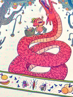 Summer Dragon Riso Print