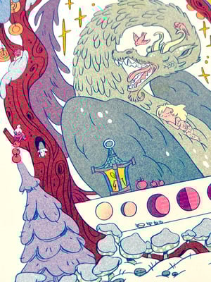 Winter Dragon Riso Print