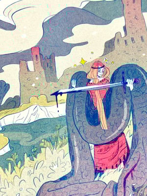 Dragon Slayer Riso Print