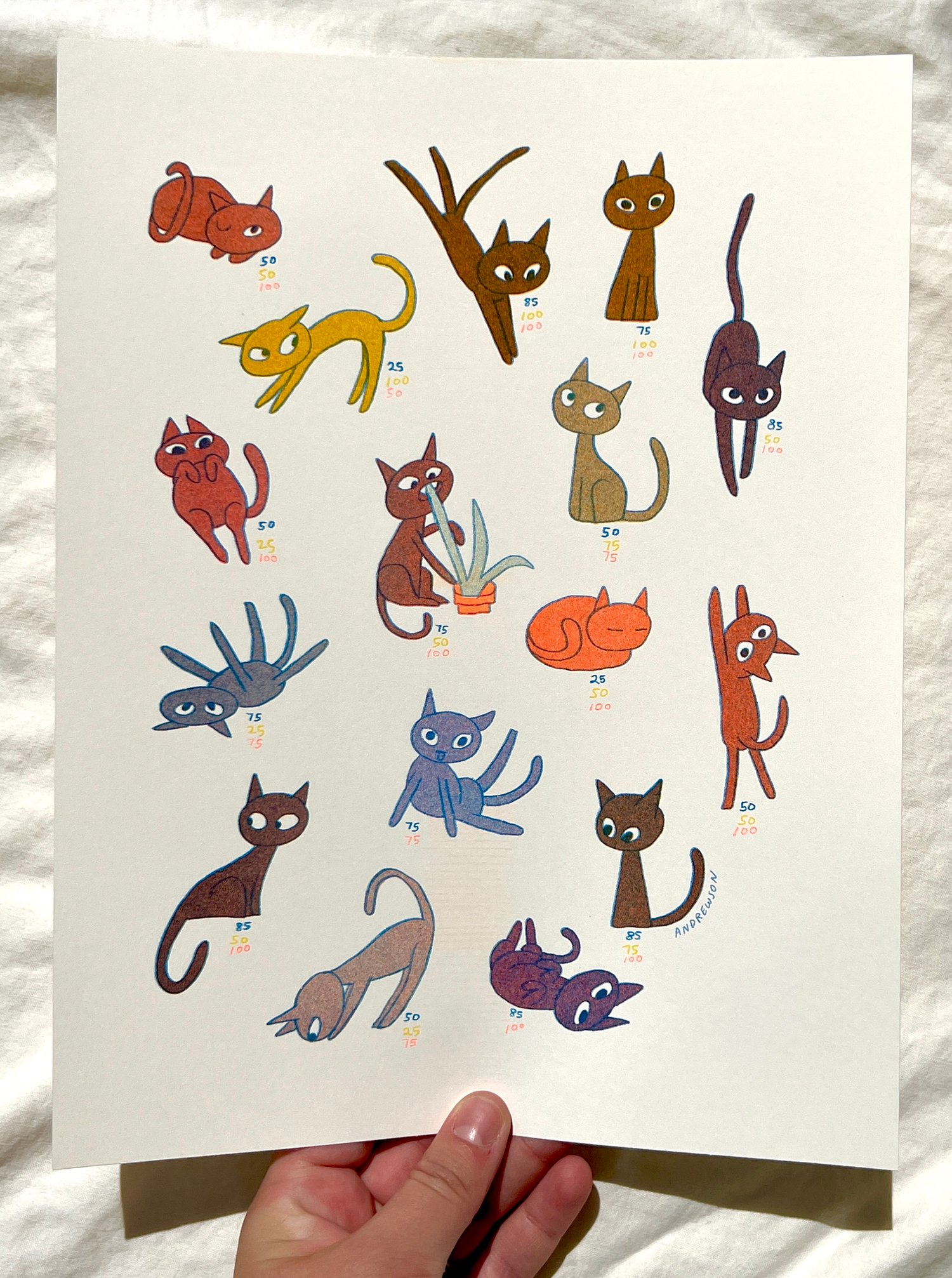 Cool Cats Color Chart