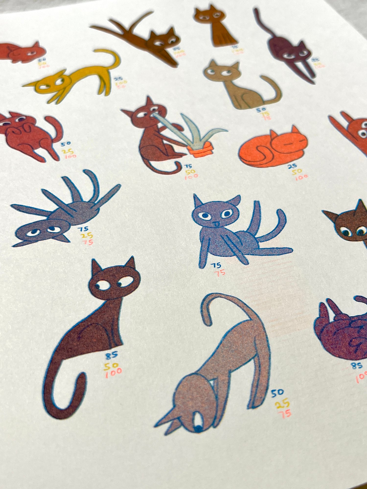 Cool Blue Cat Washi