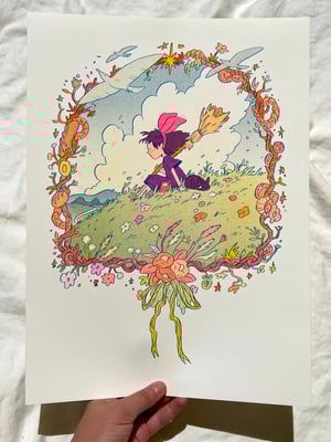 Large Kiki's Delivery Service Risograph Print