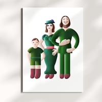 Image 1 of Postkarte Familie Grün