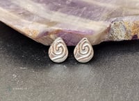 Image 1 of Beach Waves fine silver stud earrings