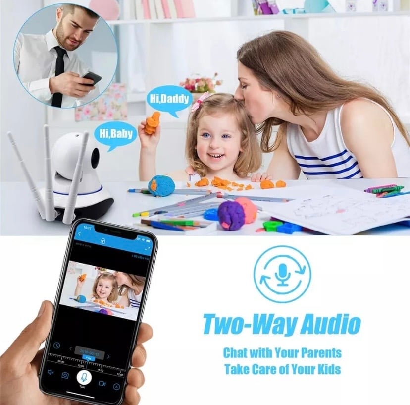 Baby Monitor & Home Camera: HD 1080P, Night Vision