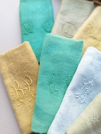 Image 4 of Lot de 8 serviettes de table nuances vertes