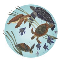 Image 2 of Swimming turtles A4 & A5 prints