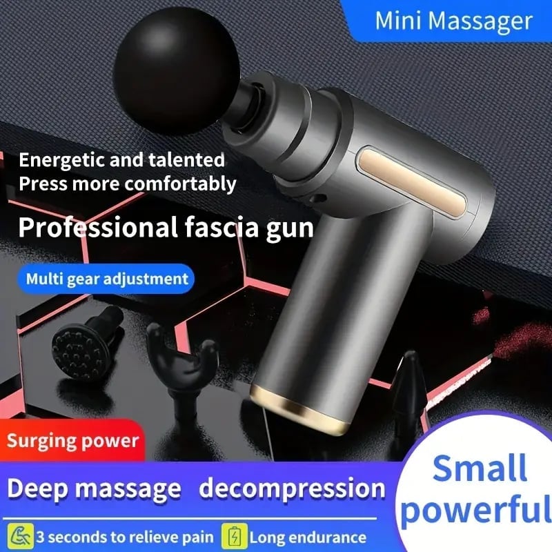 Portable Fascia Gun Deep Tissue Massage Mini Lightweight Adjustable Speed